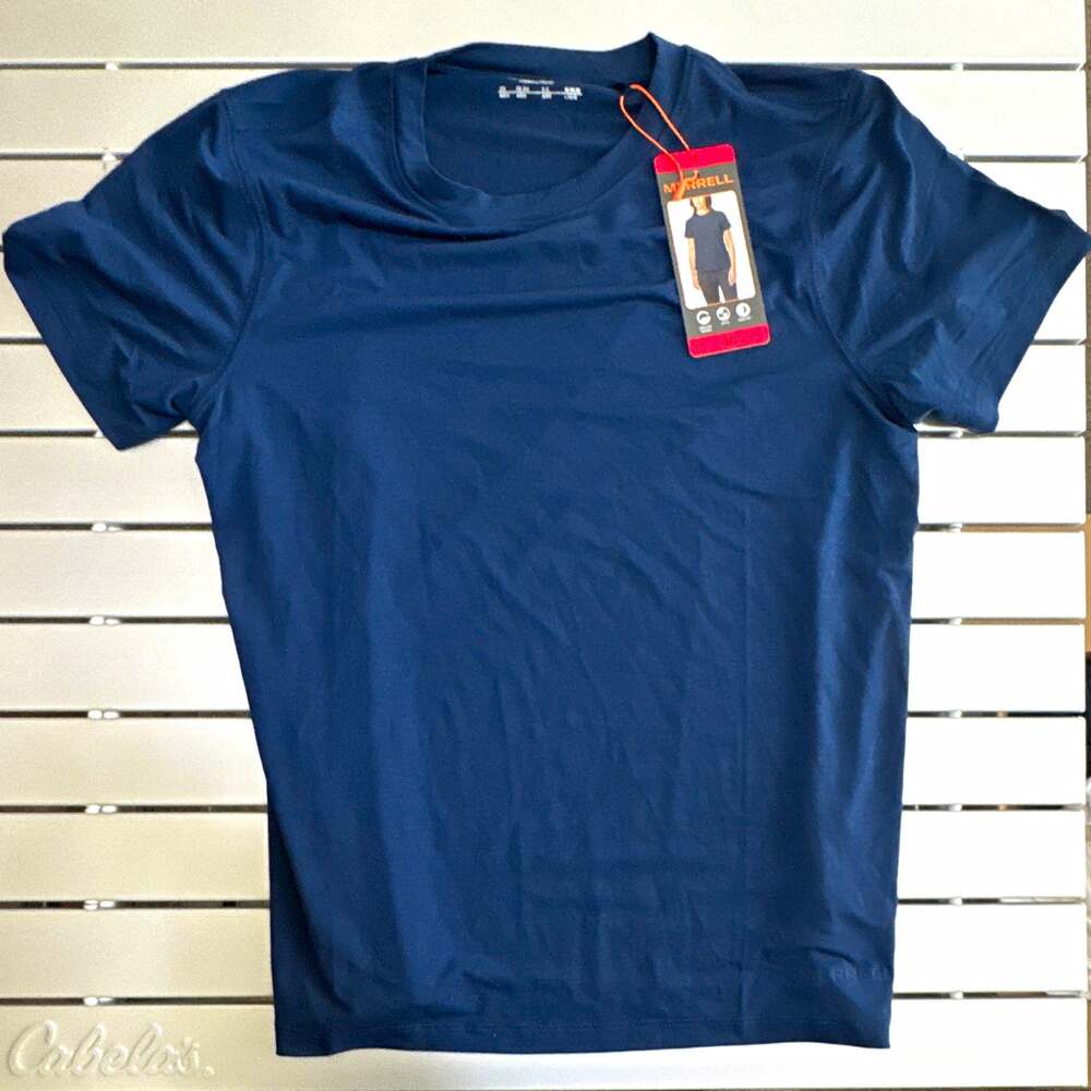 Merrell Women’s Moisture Wicking UPF 50 Quick Dry Crew T-Shirt Blue M